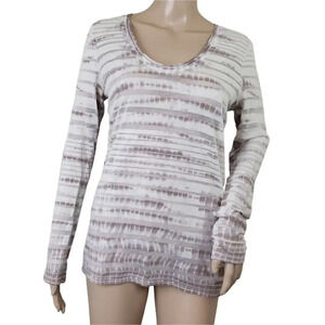 Calvin Klein Tie Dye Semi Sheer Long Sleeve Tee Shirt